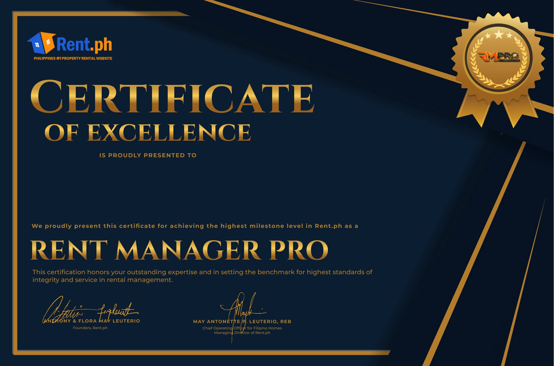 RM PRO Certificate