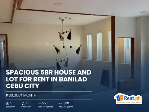 Spacious 5BR House and Lot For Rent in Banilad Cebu City