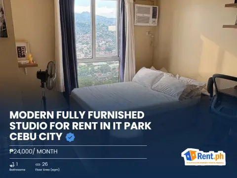 Modern Fully Furnished Studio For Rent in IT Park Cebu City