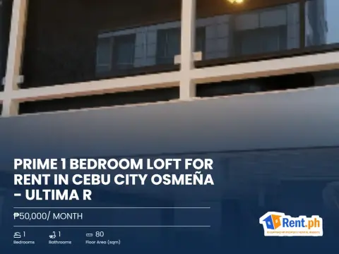Prime 1 Bedroom Loft For Rent in Cebu City Osmeña - Ultima R