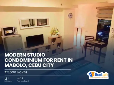 Modern Studio Condominium For Rent in Mabolo, Cebu City
