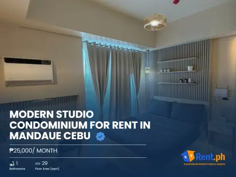 Modern Studio Condominium For Rent in Mandaue Cebu