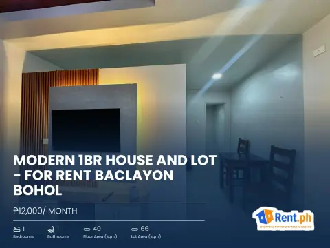 Modern 1BR House and Lot - For Rent Baclayon Bohol