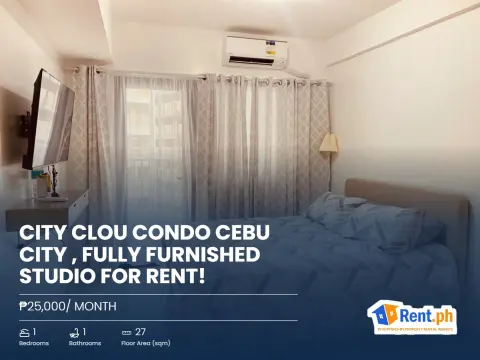 CITY CLOU CONDO CEBU CITY , Fully Furnished Studio for Rent!