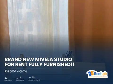 Brand New Mivela Studio For Rent Fully Furnished!!