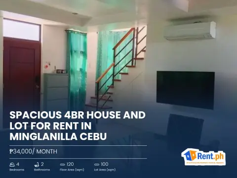 Spacious 4BR House and Lot For Rent in Minglanilla Cebu