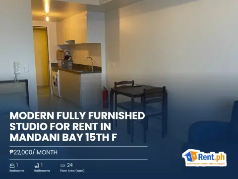 Modern Fully Furnished Studio For Rent in Mandani Bay 15th F