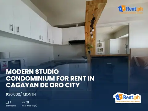 Modern Studio Condominium For Rent in Cagayan De Oro City