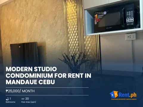 Modern Studio Condominium For Rent in Mandaue Cebu