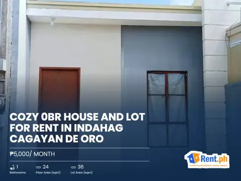 Cozy 0BR House and Lot For Rent in Indahag Cagayan de Oro