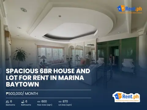 Spacious 6BR House and Lot For Rent in Marina Baytown