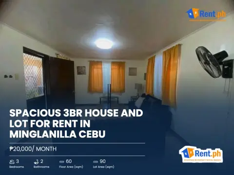 Spacious 3BR House and Lot For Rent in Minglanilla Cebu