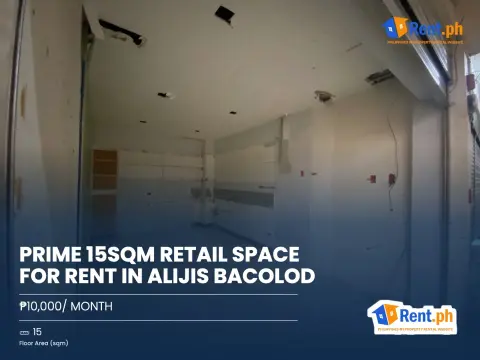 Prime 15sqm Retail Space For Rent in Alijis Bacolod