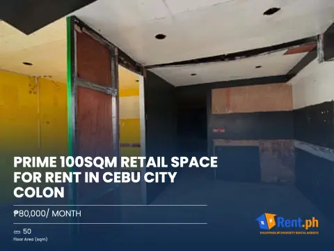 Prime 100sqm Retail Space For Rent in Cebu City Colon