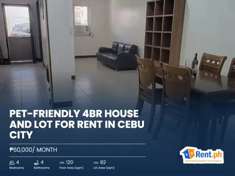 Pet-Friendly 4BR House and Lot For Rent in Cebu City