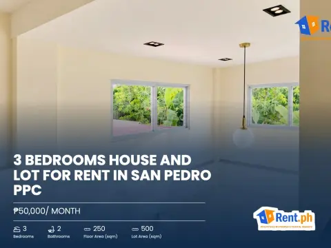 3 Bedrooms House and Lot For Rent in San Pedro PPC