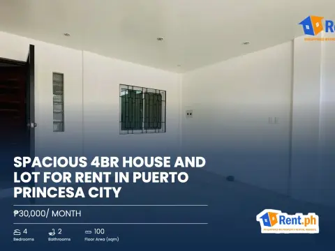 Spacious 4BR House and Lot For Rent in Puerto Princesa City