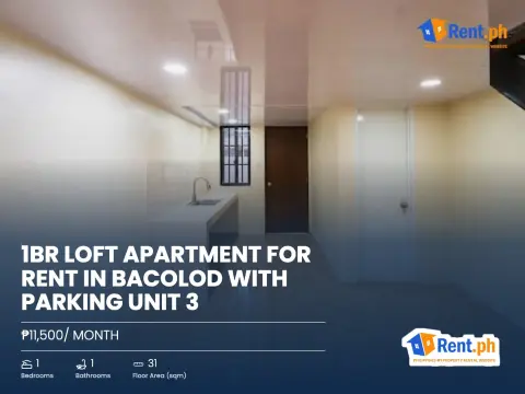1BR Loft Apartment For Rent in Bacolod with Parking Unit 3