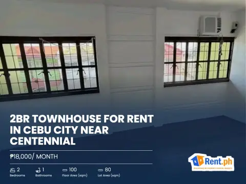 2BR Townhouse For Rent in Cebu City near Centennial