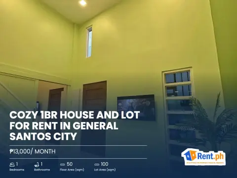 Cozy 1BR House and Lot For Rent in General Santos City