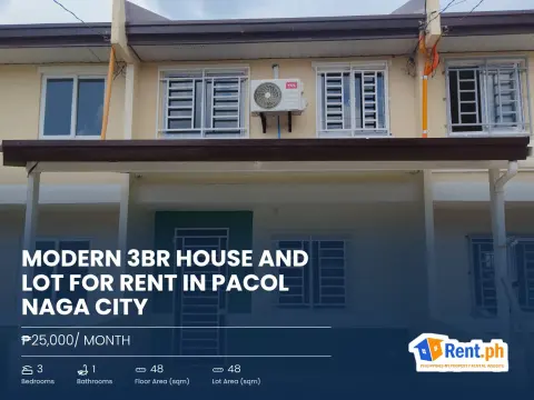 Modern 3BR House and Lot For Rent in Pacol Naga City