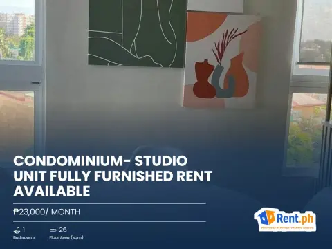 Condominium- Studio Unit Fully Furnished RENT AVAILABLE