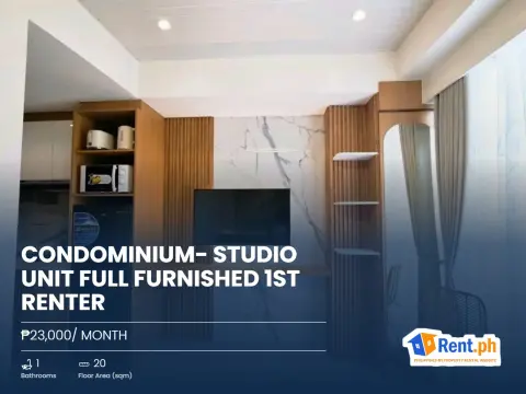 condominium- studio Unit full furnished 1st renter