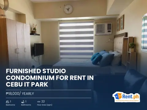 Furnished Studio Condominium For Rent in Cebu IT Park