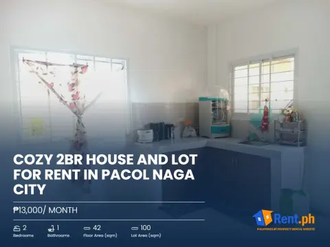 Cozy 2BR House and Lot For Rent in Pacol Naga City