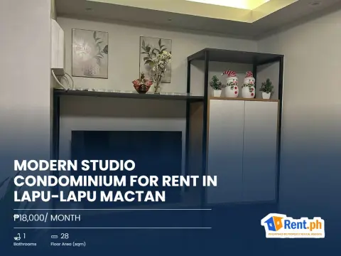 Modern Studio Condominium For Rent in Lapu-Lapu Mactan