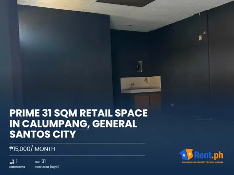 Prime 31 SQM Retail Space in Calumpang, General Santos City