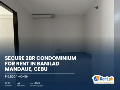 Secure 2BR Condominium For Rent in Banilad Mandaue, Cebu