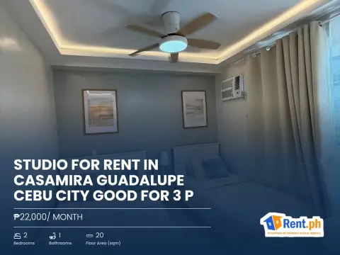Studio for rent in casamira Guadalupe cebu City good for 3 p