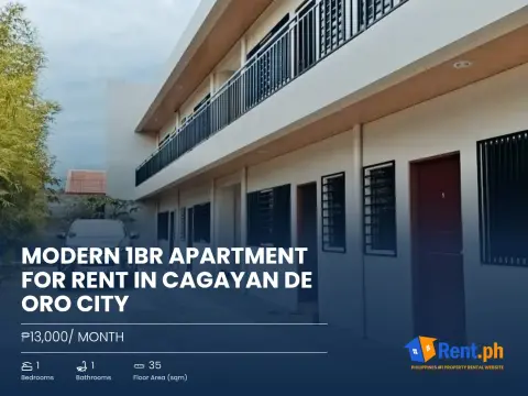 Modern 1BR Apartment For Rent in Cagayan De Oro City