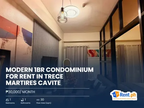 Modern 1BR Condominium For Rent in Trece Martires Cavite