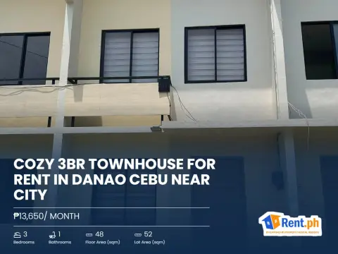 Cozy 3BR Townhouse For Rent in Danao Cebu near City