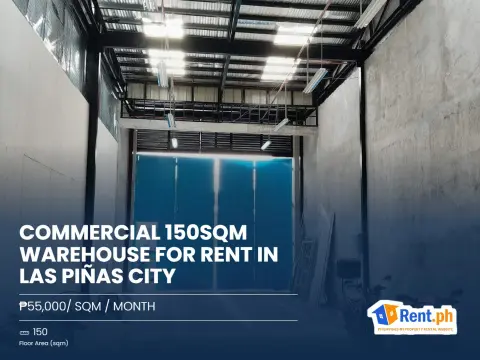 Commercial 150sqm Warehouse For Rent in Las Piñas City