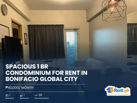 Spacious 1 BR Condominium For Rent in Bonifacio Global City