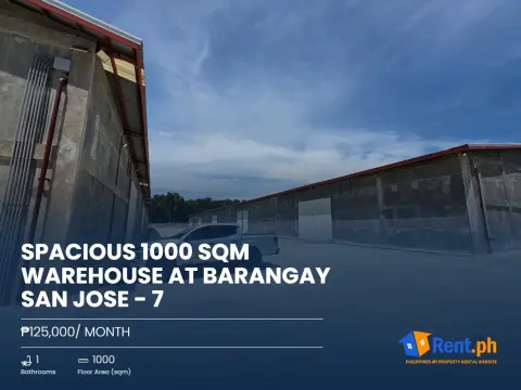 Spacious 1000 SQM WAREHOUSE at Barangay San Jose - 7
