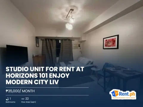 Studio unit for rent at Horizons 101 Enjoy modern city liv