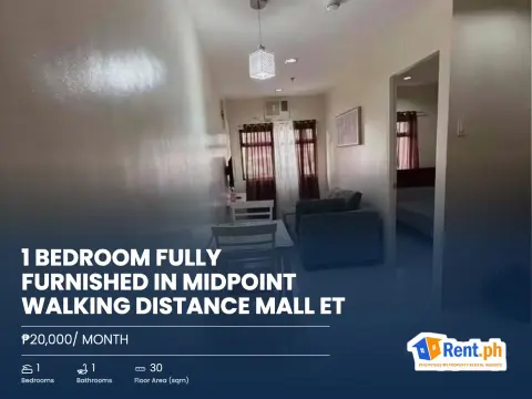 1 BEDROOM FULLY FURNISHED IN MIDPOINT WALKING DISTANCE MALL ET