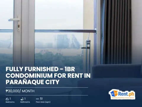 Fully Furnished - 1BR Condominium For Rent in Parañaque City