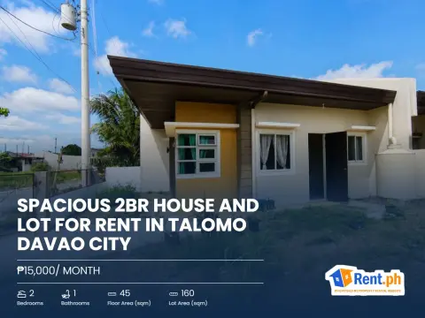 Spacious 2BR House and Lot For Rent in Talomo Davao City