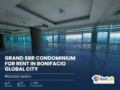 Grand 6BR Condominium For Rent in Bonifacio Global City