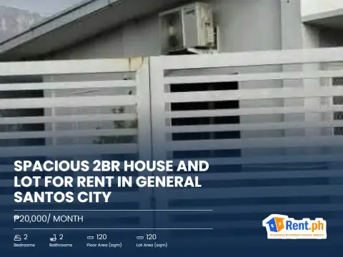 Spacious 2BR House and Lot For Rent in General Santos City