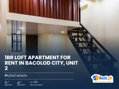 1BR Loft Apartment For Rent in Bacolod City, Unit 2