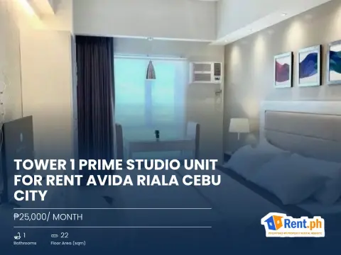 Tower 1 Prime Studio Unit For Rent Avida Riala Cebu City