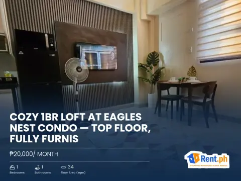 Cozy 1BR Loft at Eagles Nest Condo — Top Floor, Fully Furnis