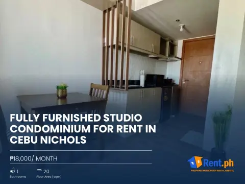 Fully Furnished Studio Condominium For Rent in Cebu Nichols
