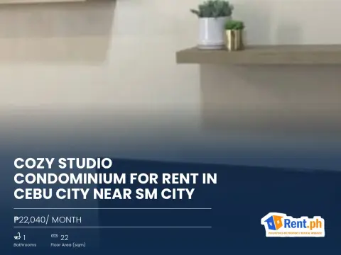 Cozy Studio Condominium For Rent in Cebu City near SM City